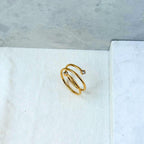 Double Coil Crystal Ring