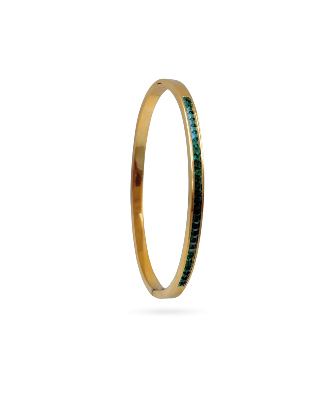 Emerald Stone Bangle Bracelet