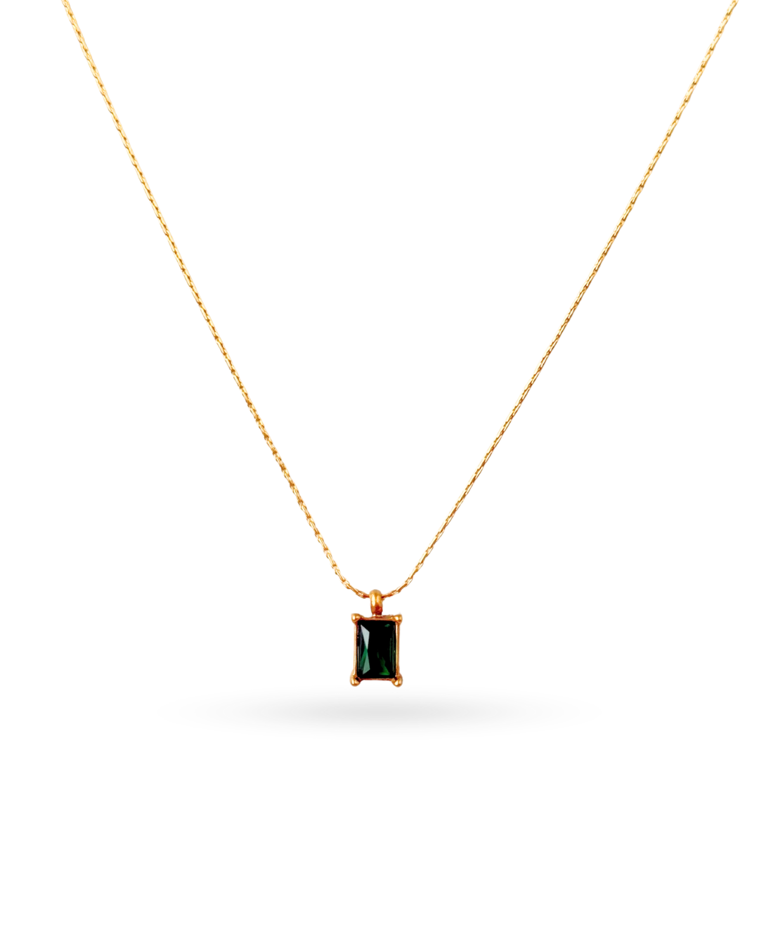 Geometric Stone Pendant Necklace