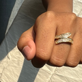 Hollow Zircon Ring