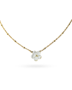 Mother Of Pearl Flower Necklace
