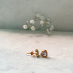 Heart Zircon Stud Earrings