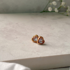 Heart Zircon Stud Earrings