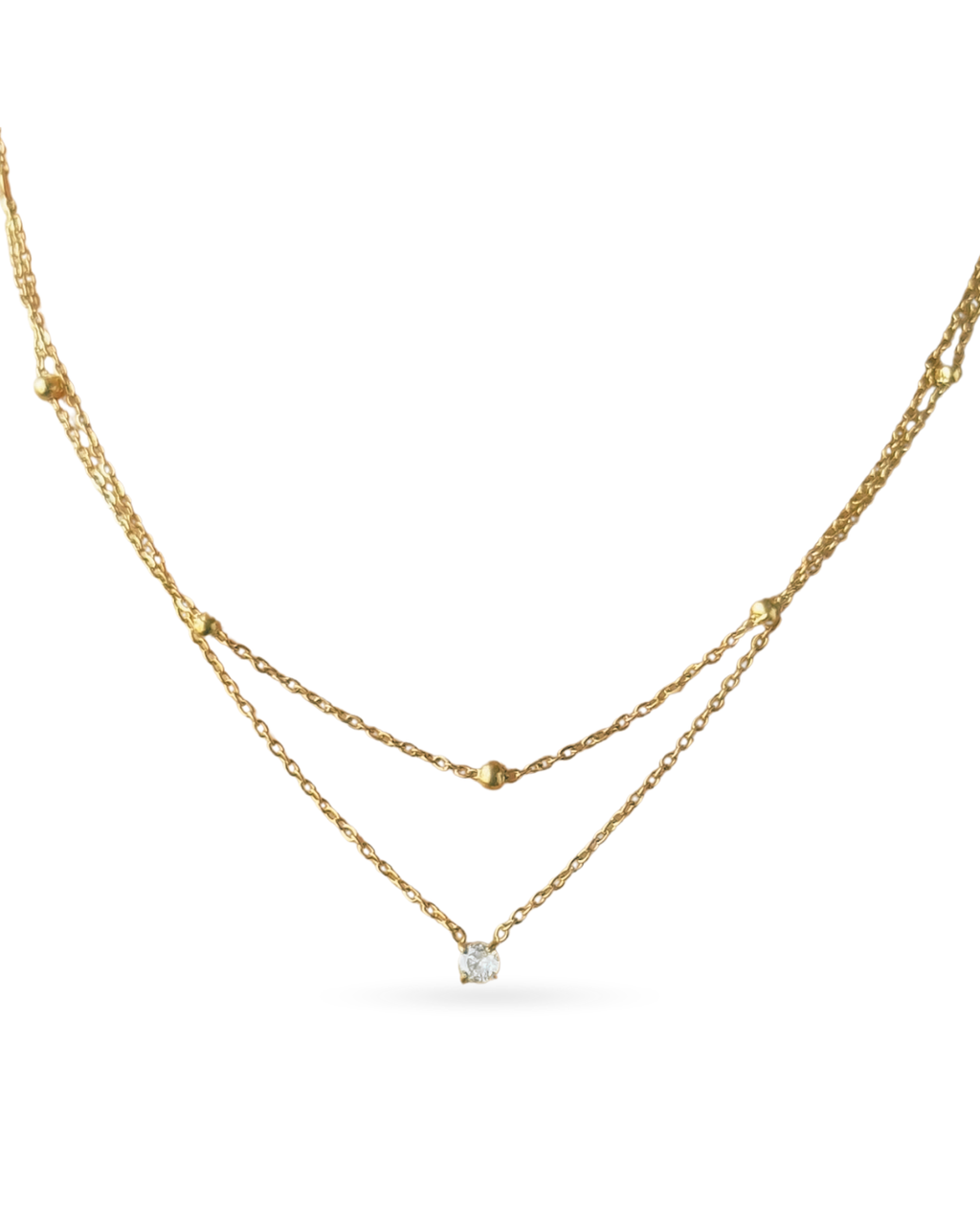 Dainty Cubic Zirconia Pendant Necklace
