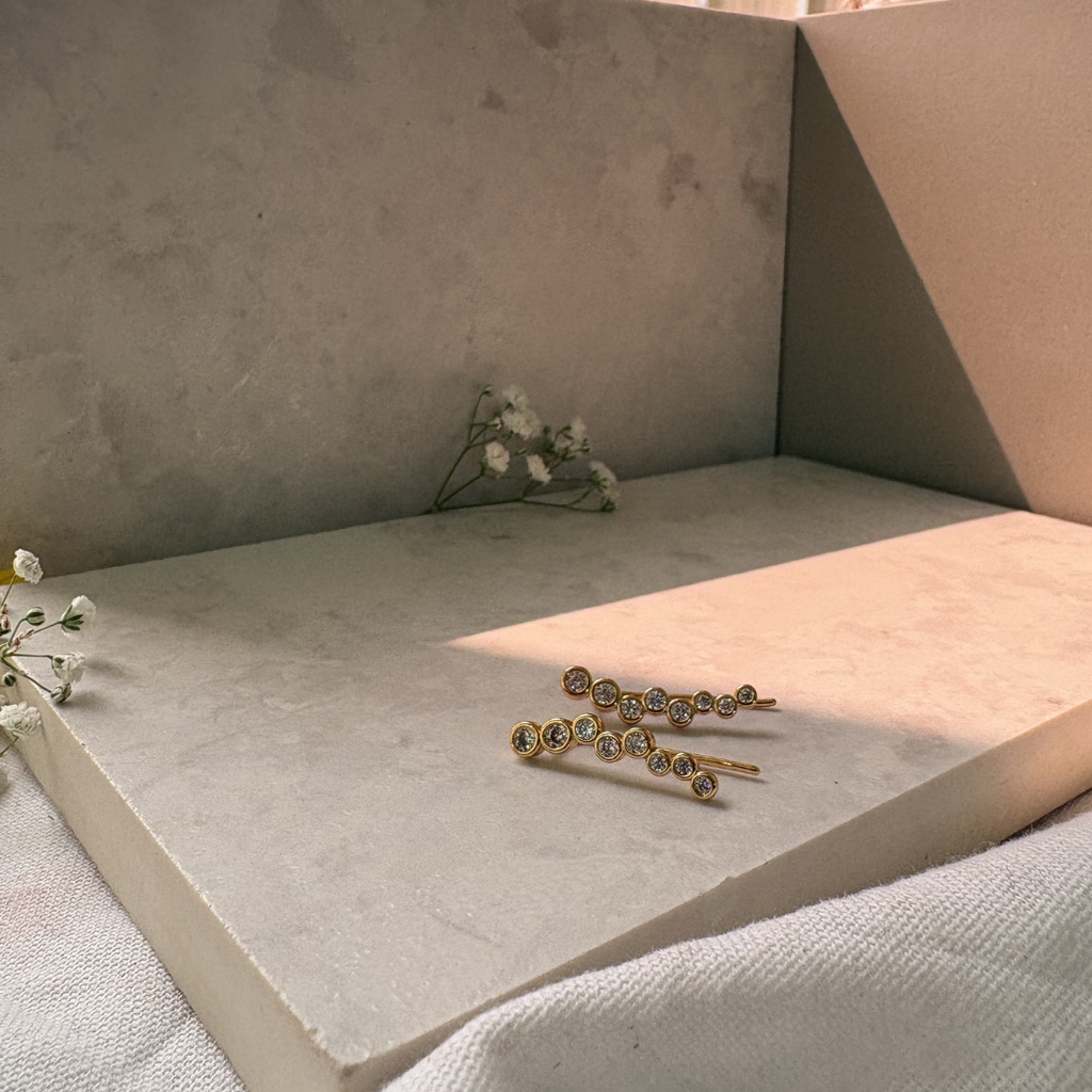 CZ Ear Crawler Earrings