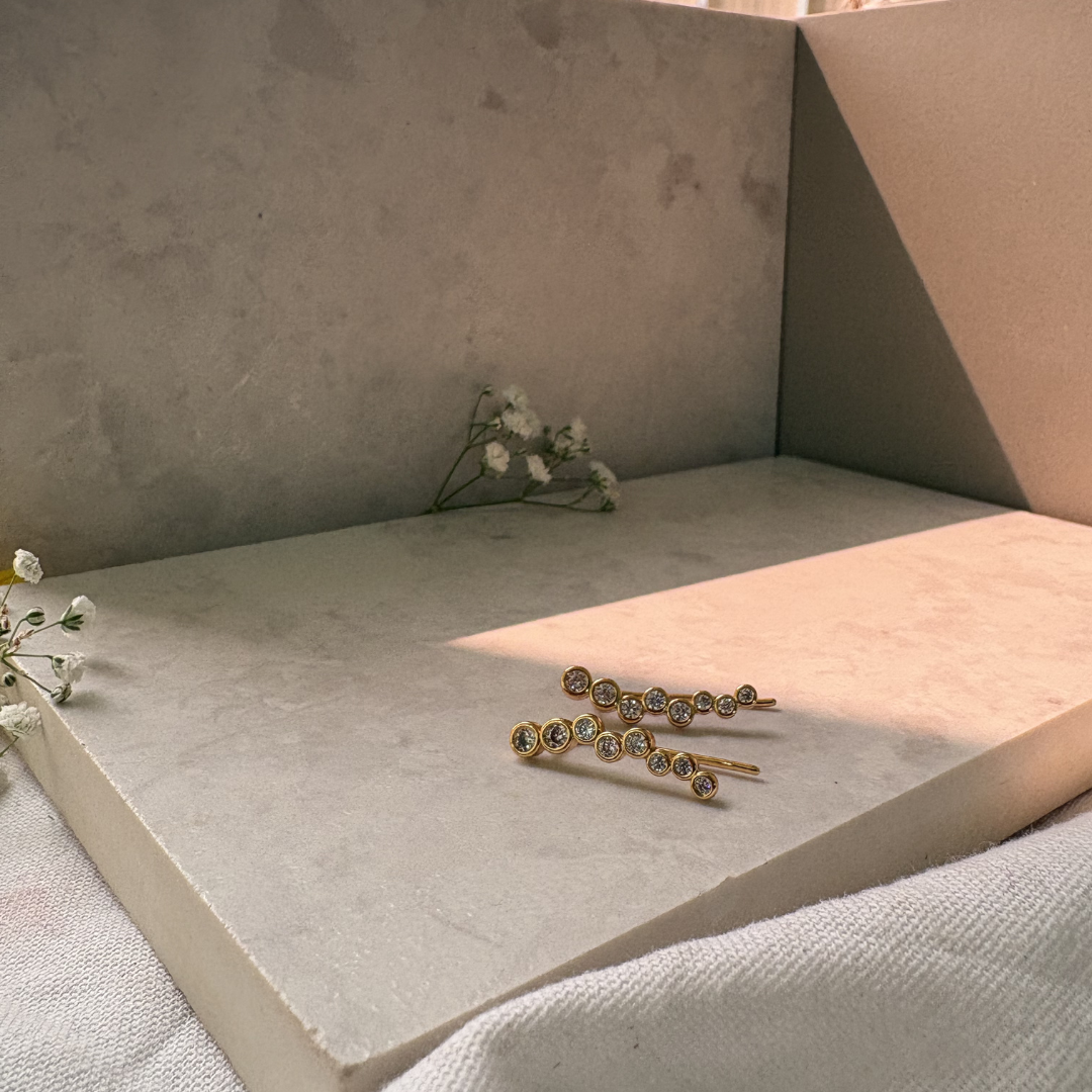 CZ Ear Crawler Earrings