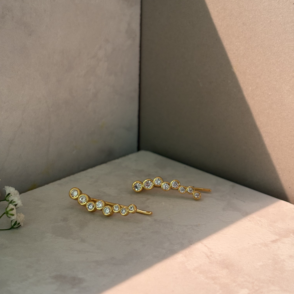 CZ Ear Crawler Earrings