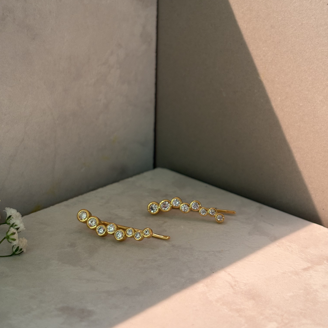 CZ Ear Crawler Earrings