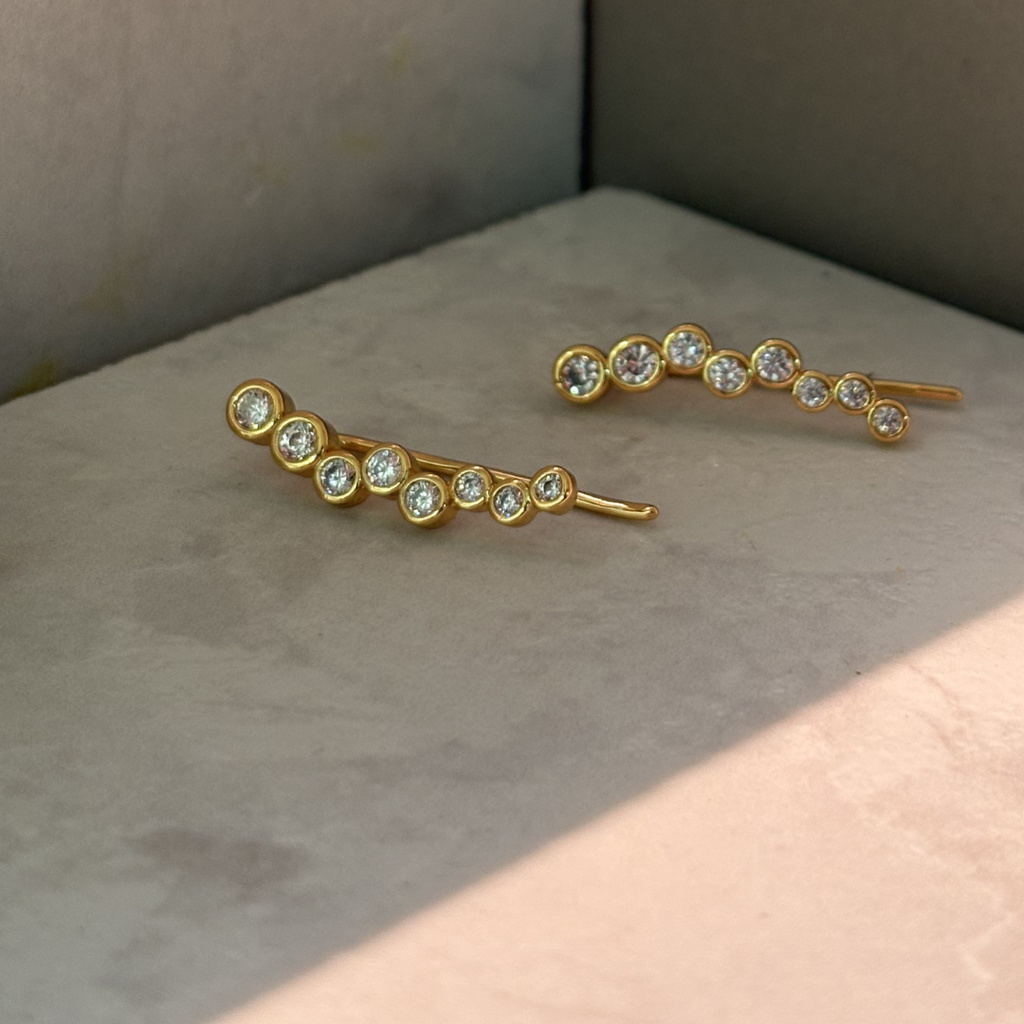 CZ Ear Crawler Earrings