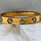Floral Gold Bangle Bracelet