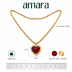 Red Heart Pendant Necklace