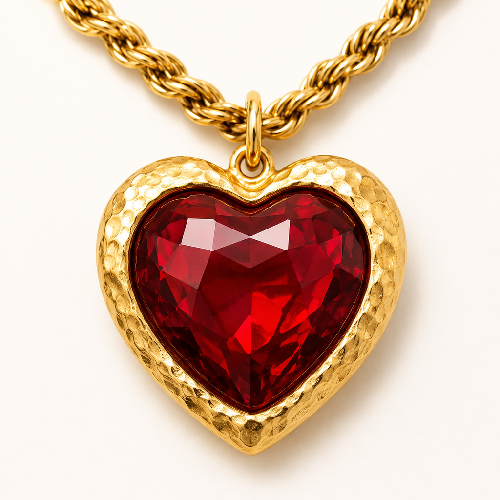 Red Heart Pendant Necklace