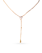 Zircon Heart Chain Necklace