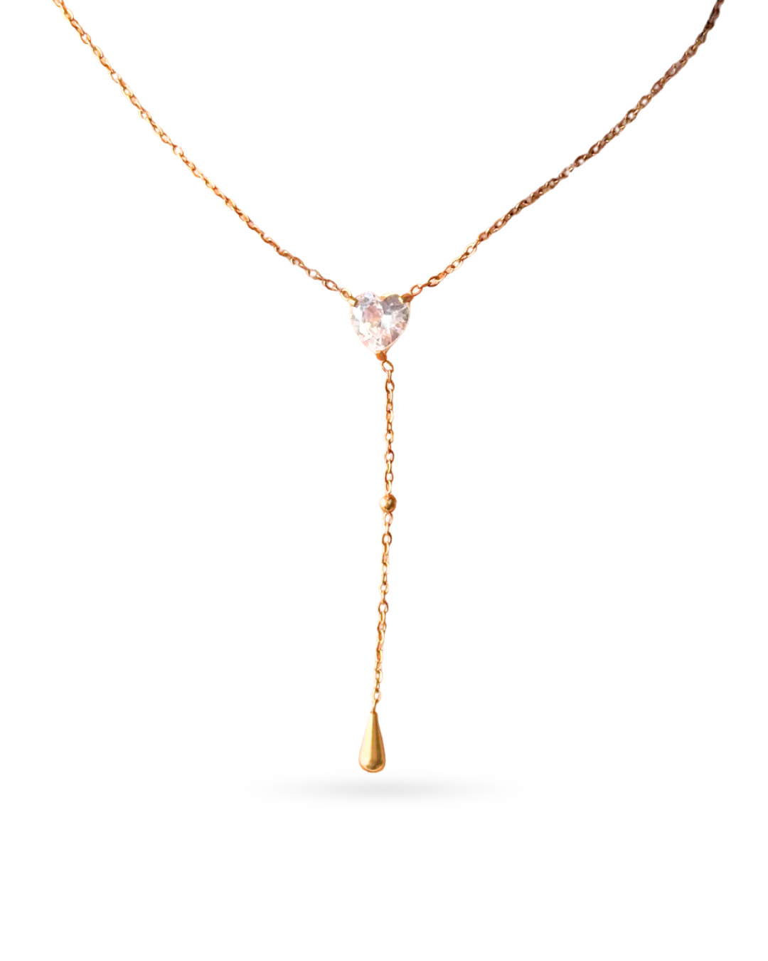 Zircon Heart Chain Necklace