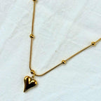 Vintage-Inspired Heart Beaded Necklace