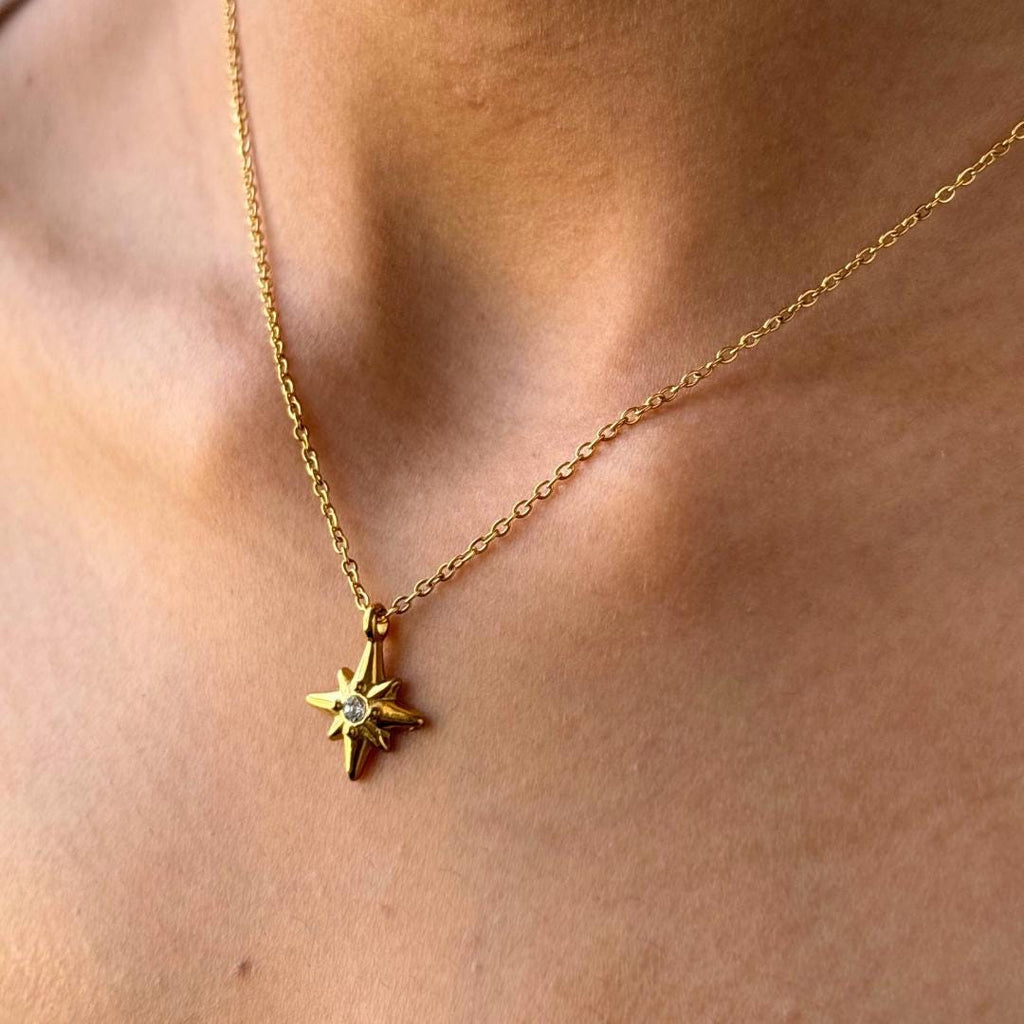 Gold North Star Necklace