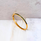 Emerald Stone Bangle Bracelet
