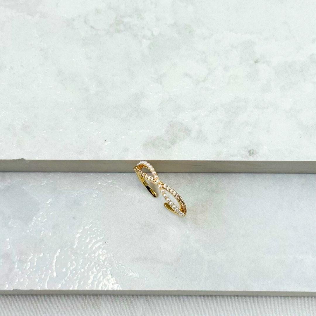 Pearl Infinity Ring