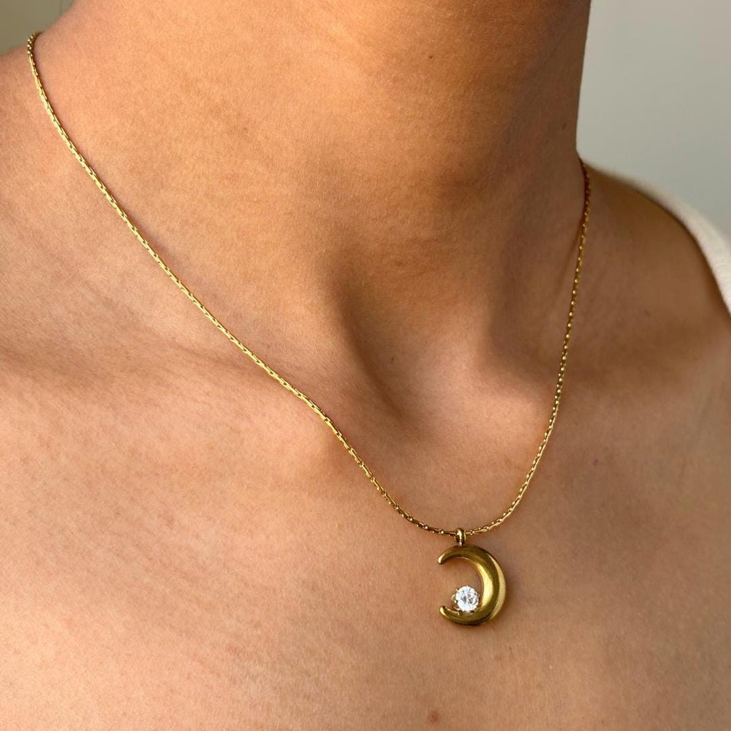 Moon & Diamond Necklace