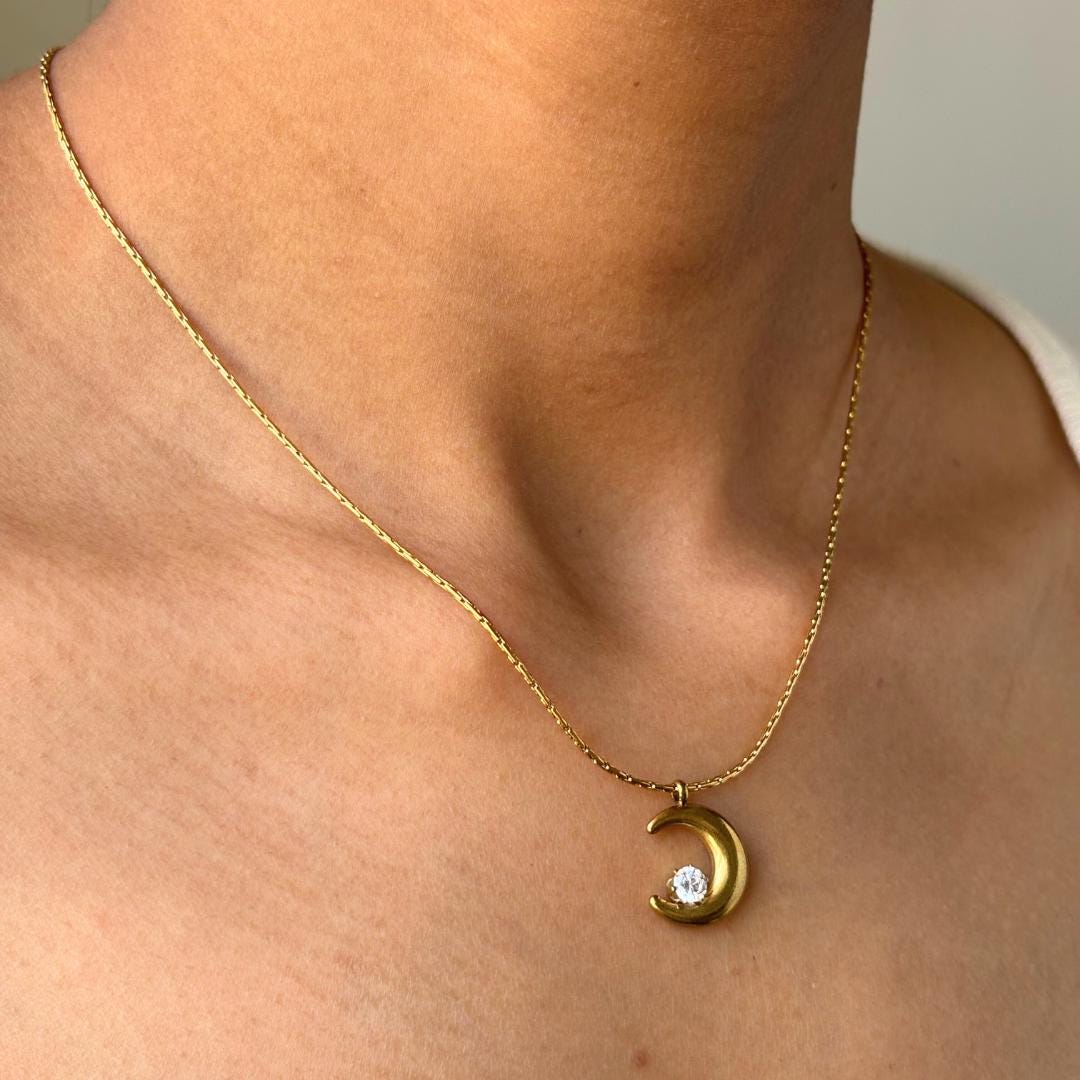 Moon & Diamond Necklace
