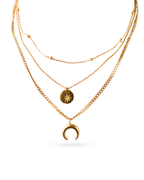 Star Moon Three Layered Necklace