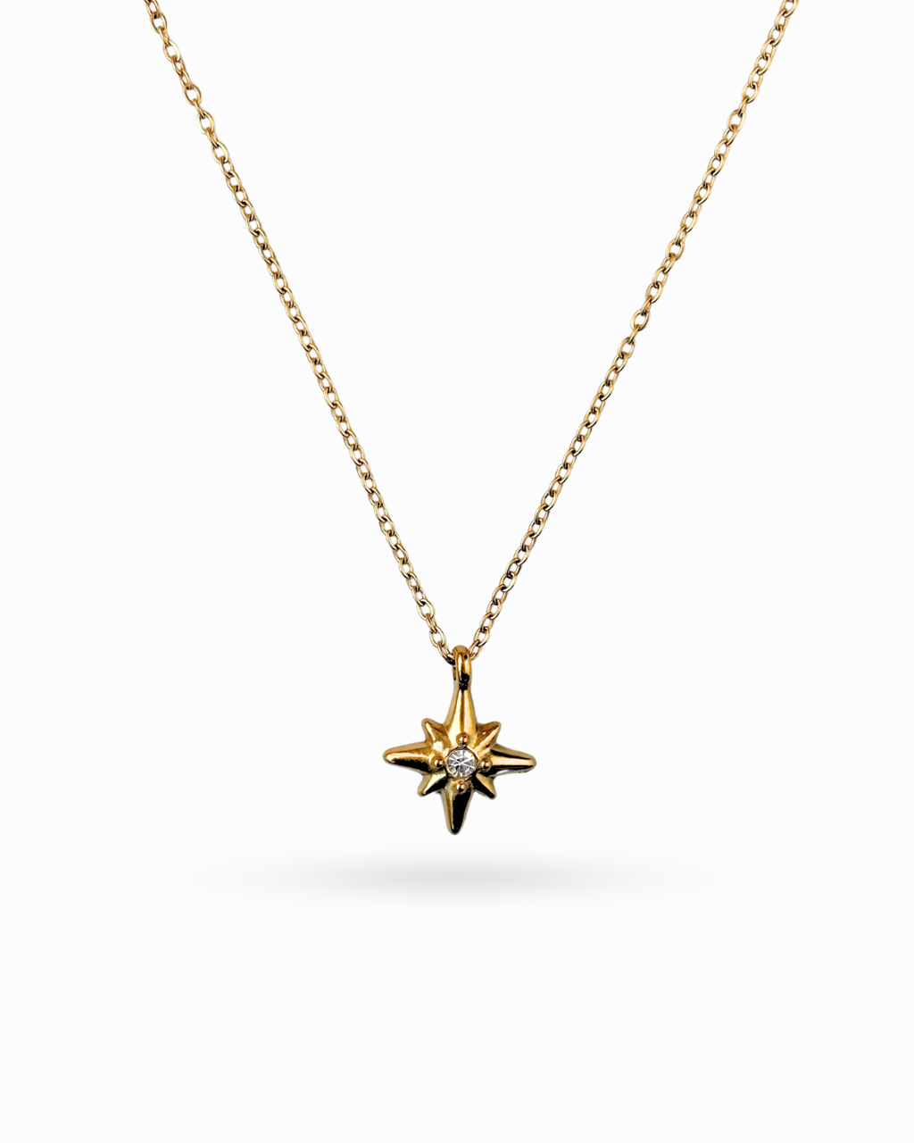 Gold North Star Necklace