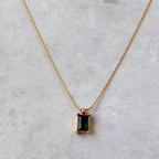 Geometric Stone Pendant Necklace