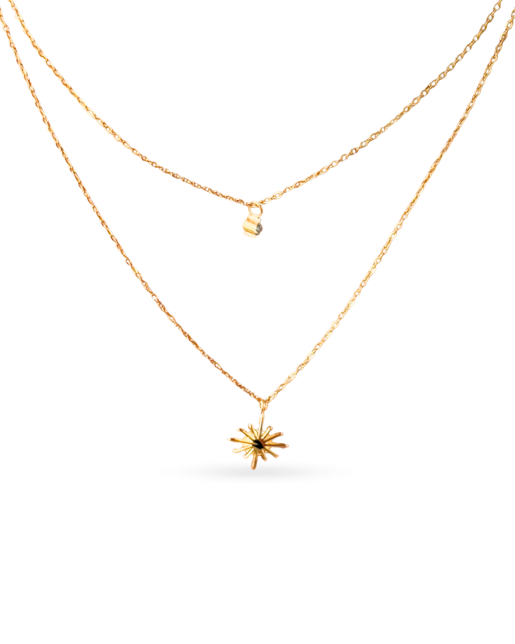 Double Layered Sunburst Necklace