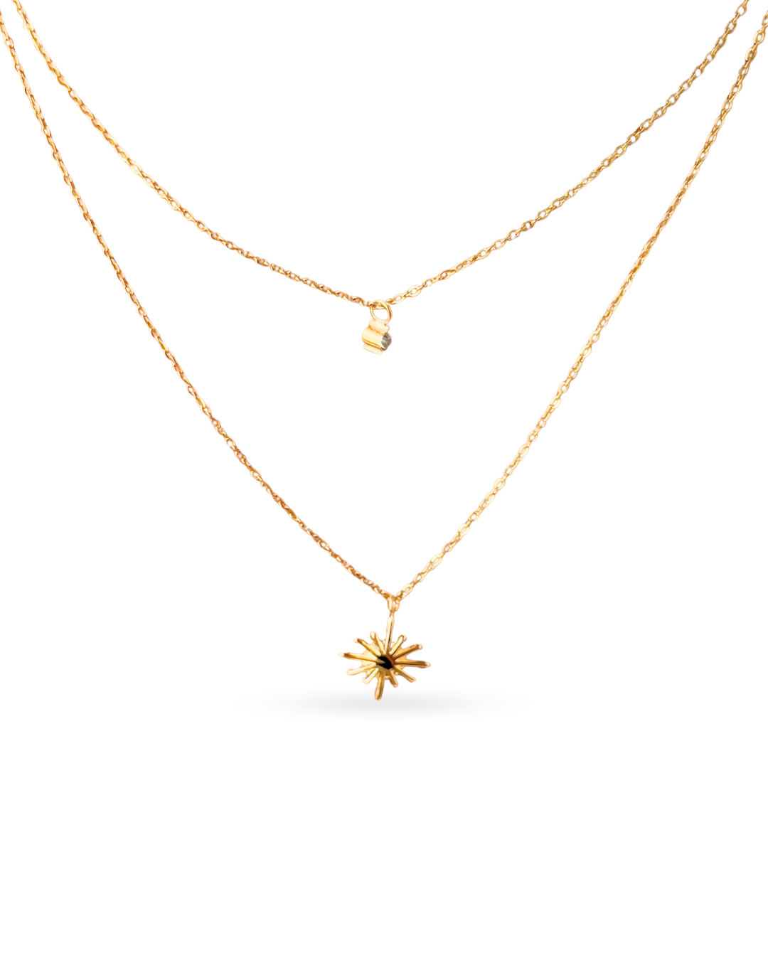 Double Layered Sunburst Necklace