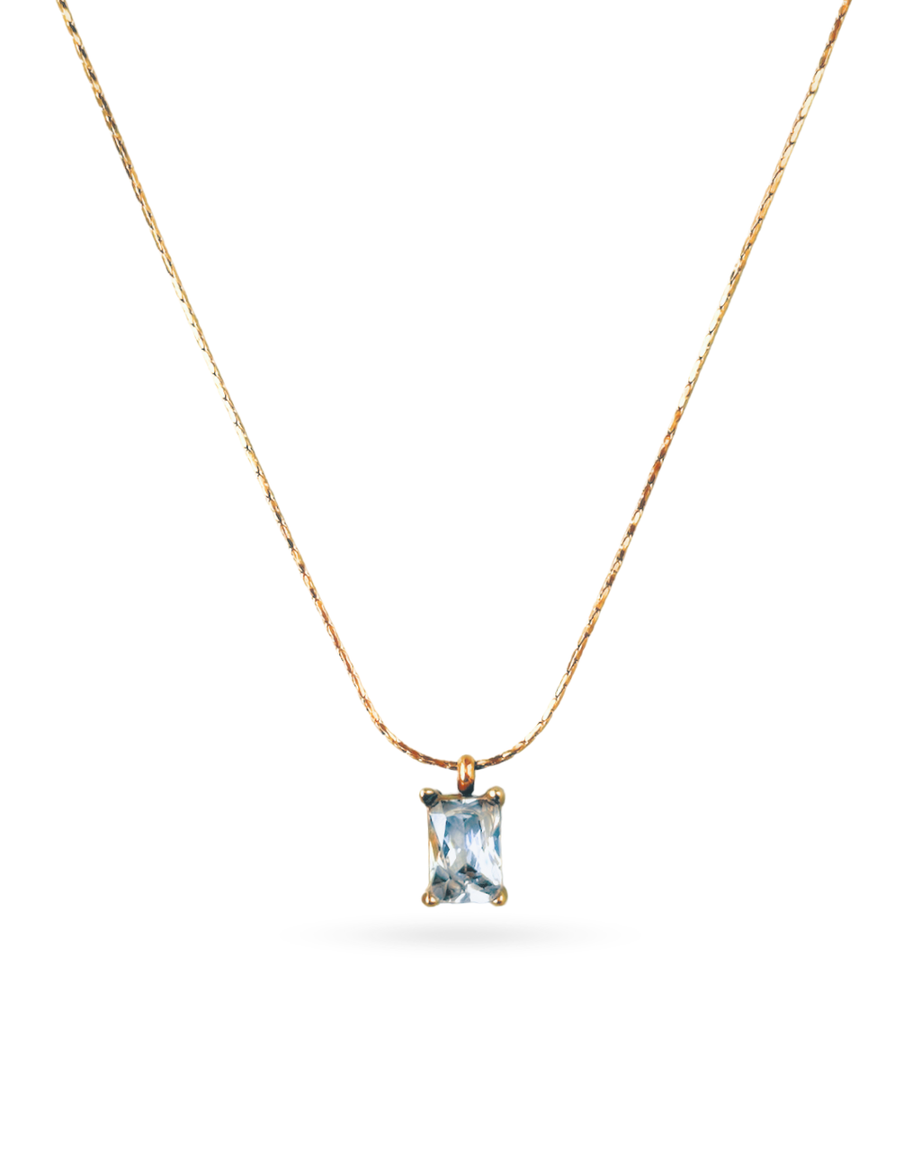 Geometric Stone Pendant Necklace
