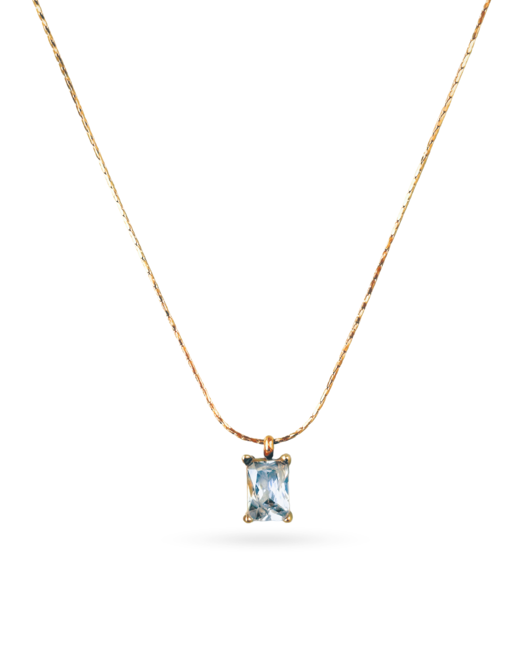 Geometric Stone Pendant Necklace