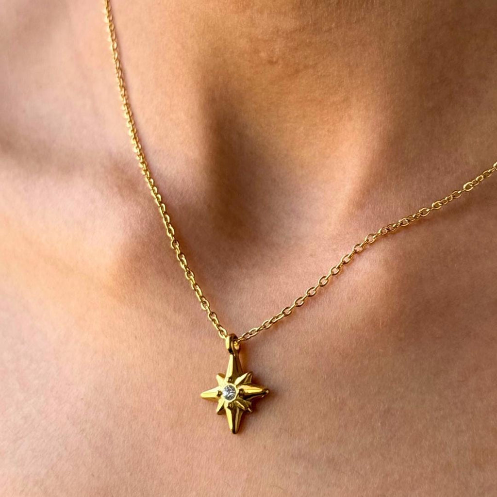 Gold North Star Necklace