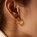 Sculptural Statement Hoop Earrings