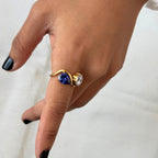 Water Drop Oval Zircon Ring
