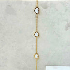 Triheart Bracelet – 18K Gold Interlinked Heart Bracelet