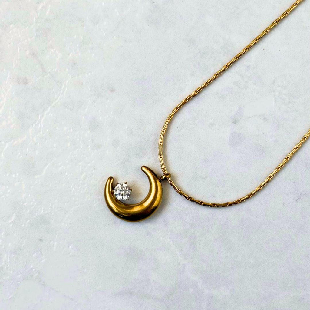Moon & Diamond Necklace