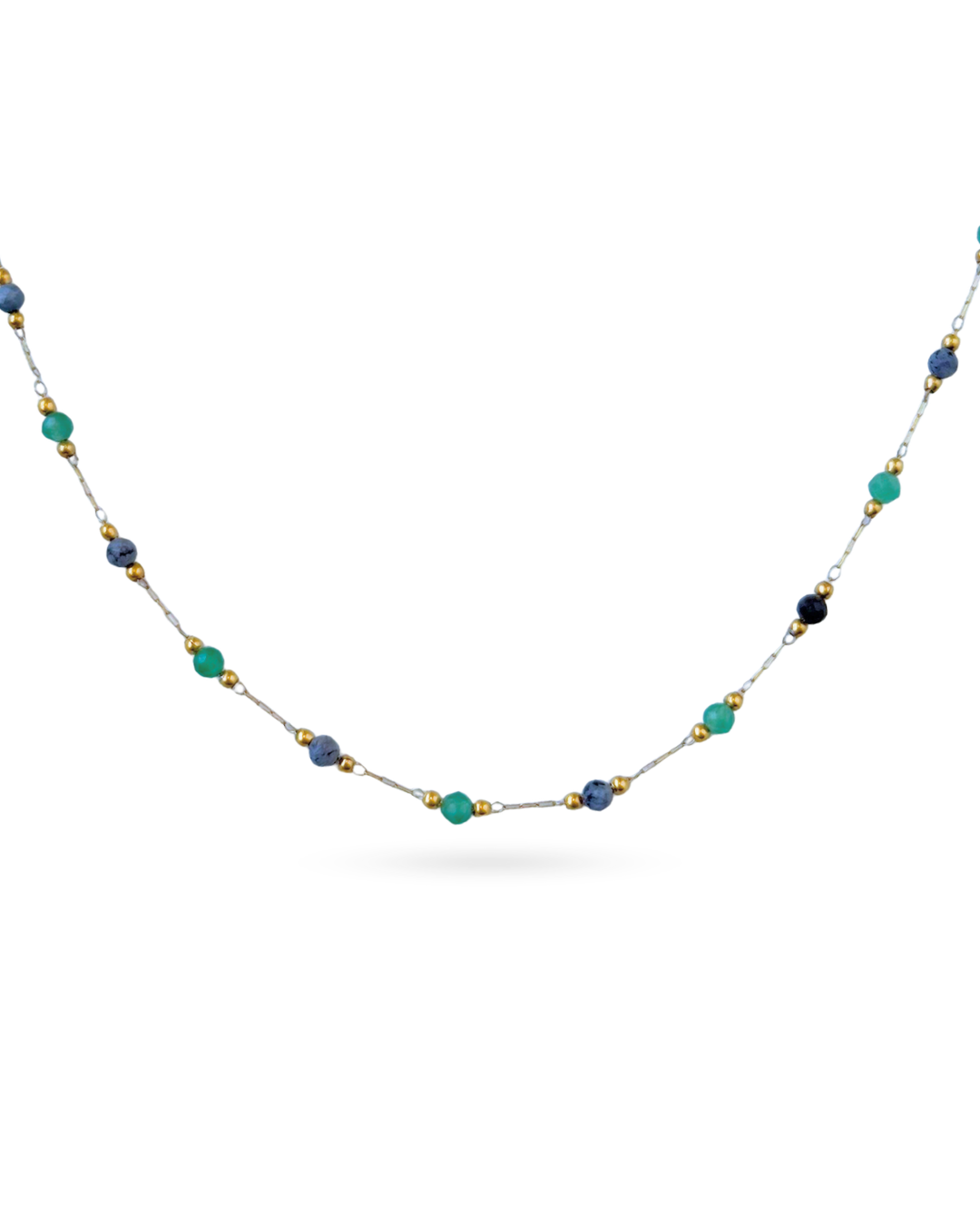 Beaded Natural Stone Necklace