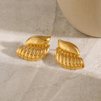 Gold Wing Stud Earrings
