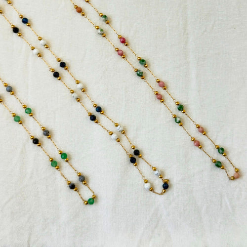 Beaded Natural Stone Necklace