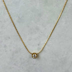 CZ Solitaire Pendant Necklace
