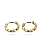 Twisted Wave Huggie Hoop Earrings