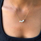 Chic Trio Pearl Necklace