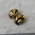 Gold Statement Stud Earrings