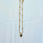 Vintage-Inspired Heart Beaded Necklace