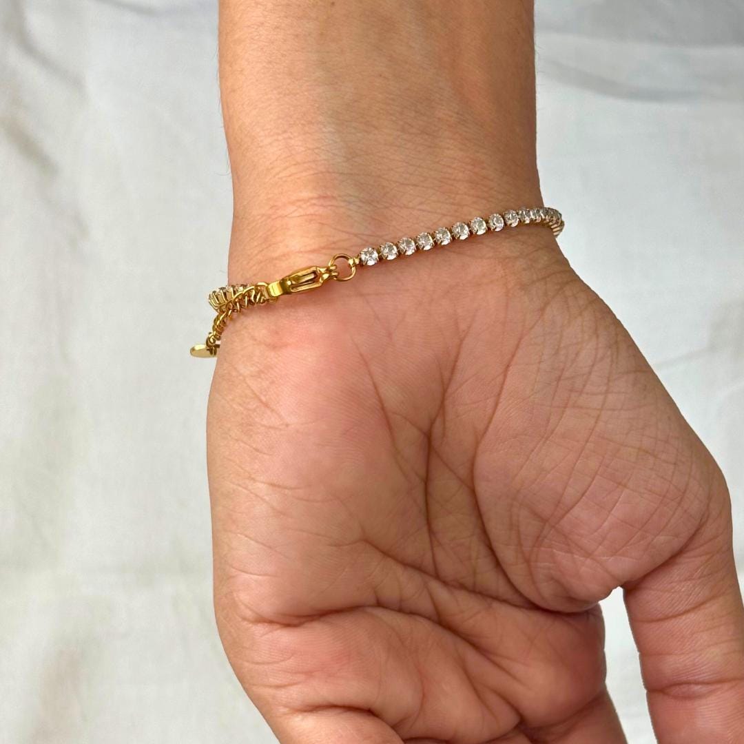 Chic Gold Tennis Bracelet
