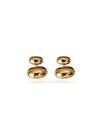 Gold Double Dome Earrings