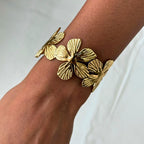 Floral Adjustable Bangle Bracelet