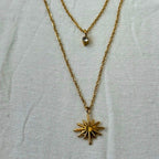 Double Layered Sunburst Necklace