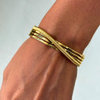 Chunky Spiral Twist Bangle