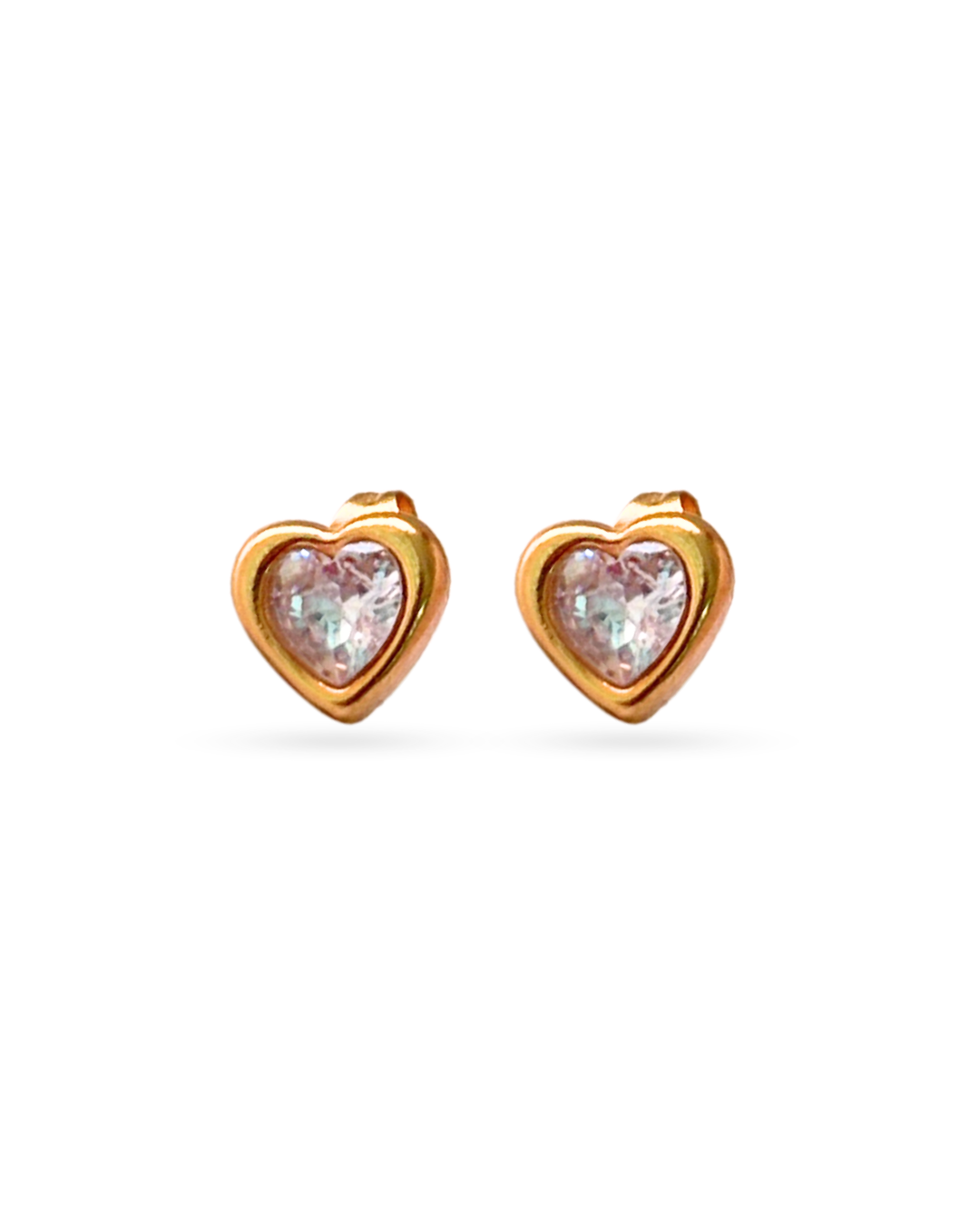 Heart Zircon Stud Earrings